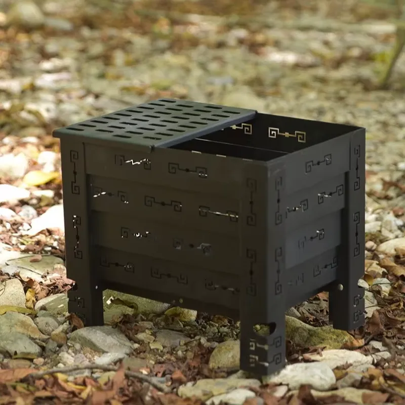 Outdoor Camping Stove - Multifunktionaler Camping-Holzofen Faltbar und Tragbar Perfekt