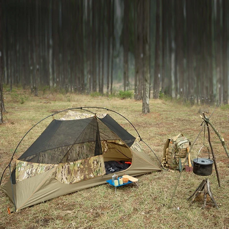 Outdoor Camping Solo - Taktisches Einzelzelt – regen- und sonnenbeständig,