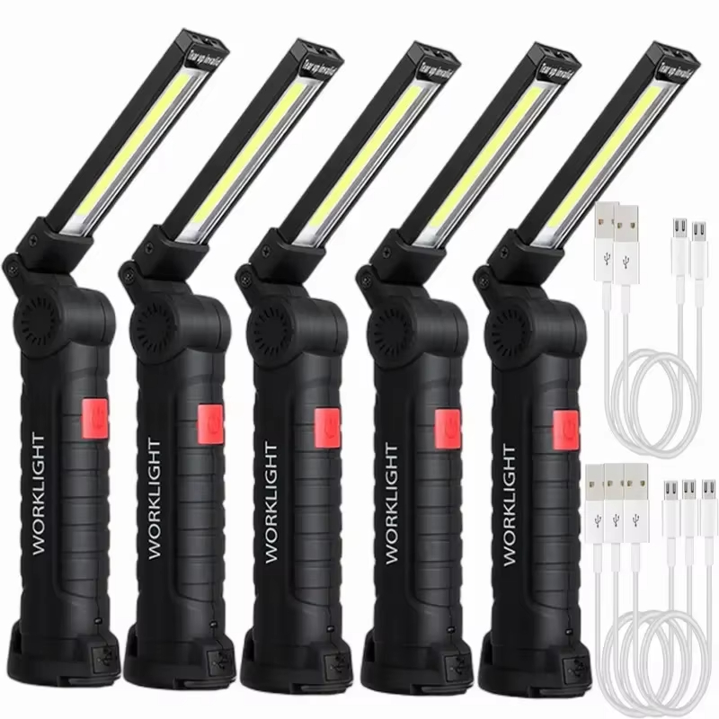 Outdoor Camping Lights - Tragbare COB-LED-Taschenlampe, USB wiederaufladbar, Arbeitsleuchte, magnetische