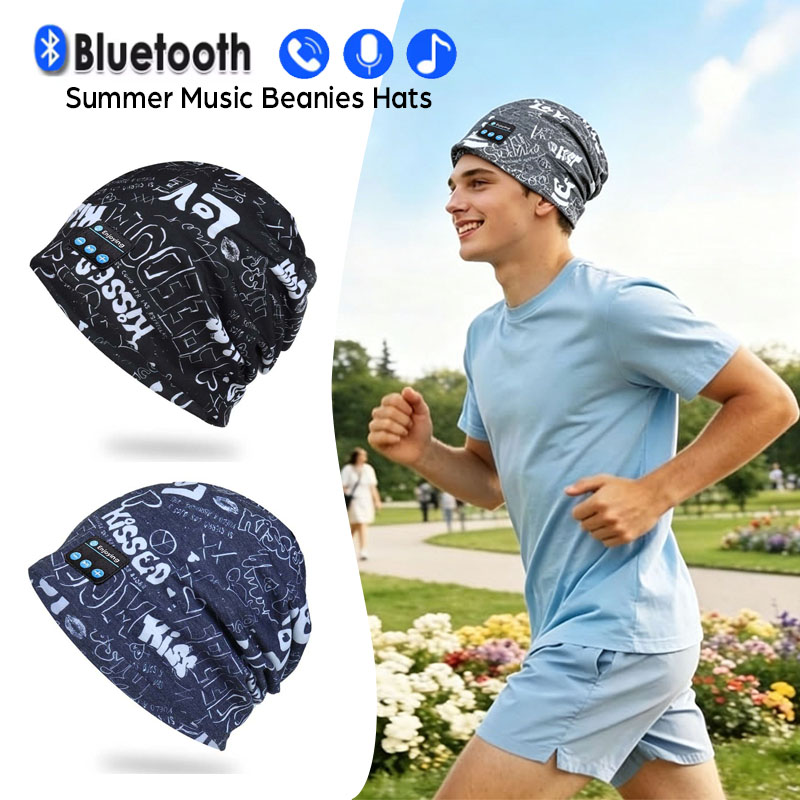 Outdoor Camping Videos - Bluetooth-Kopfhörer Kabellose Smart-Cap-Headsets Sommer-Mützen Camping Laufen