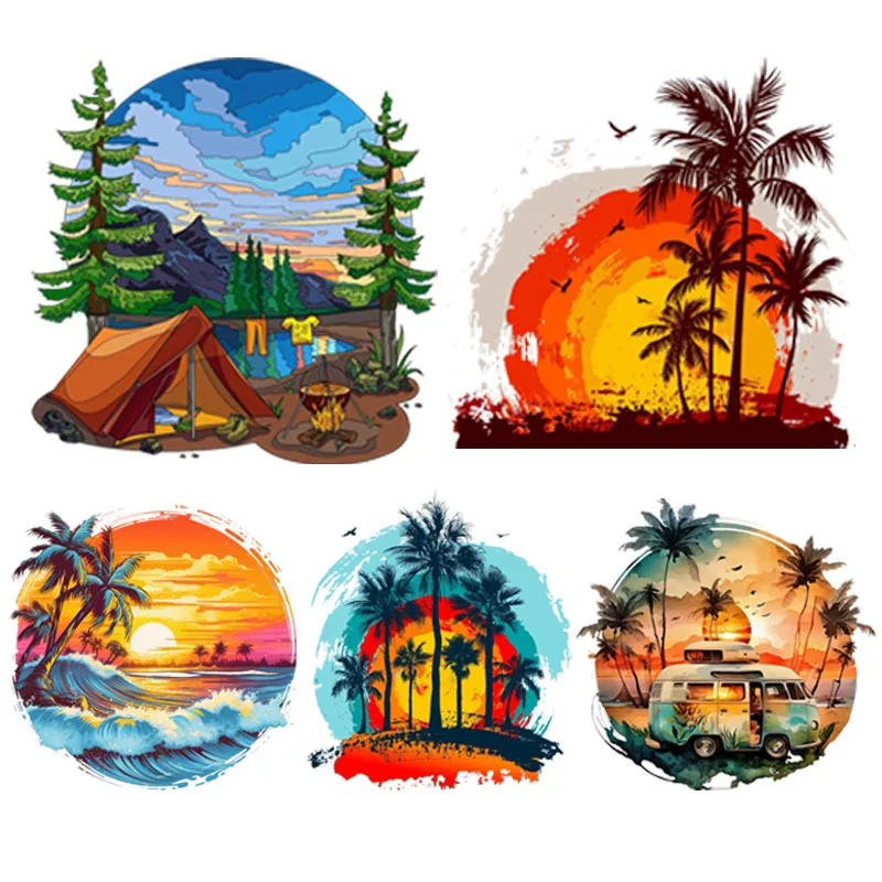 Outdoor Camping Van - Autoaufkleber COutdoor Camping Sonnenaufgang Sonnenuntergang Landschaft