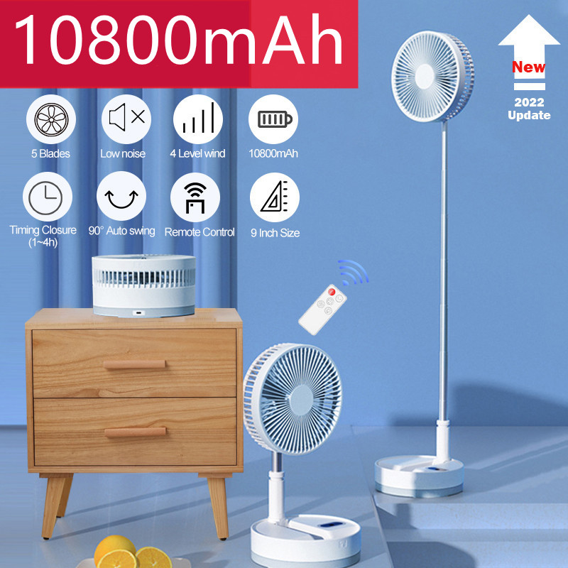 Outdoor Camping Misting Fan - P10 10800 mAh zusammenklappbarer tragbarer Ventilator,