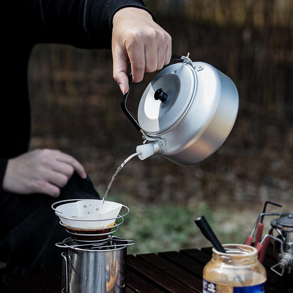 Outdoor Camping Kettle - 800 ml tragbare Teekanne für den
