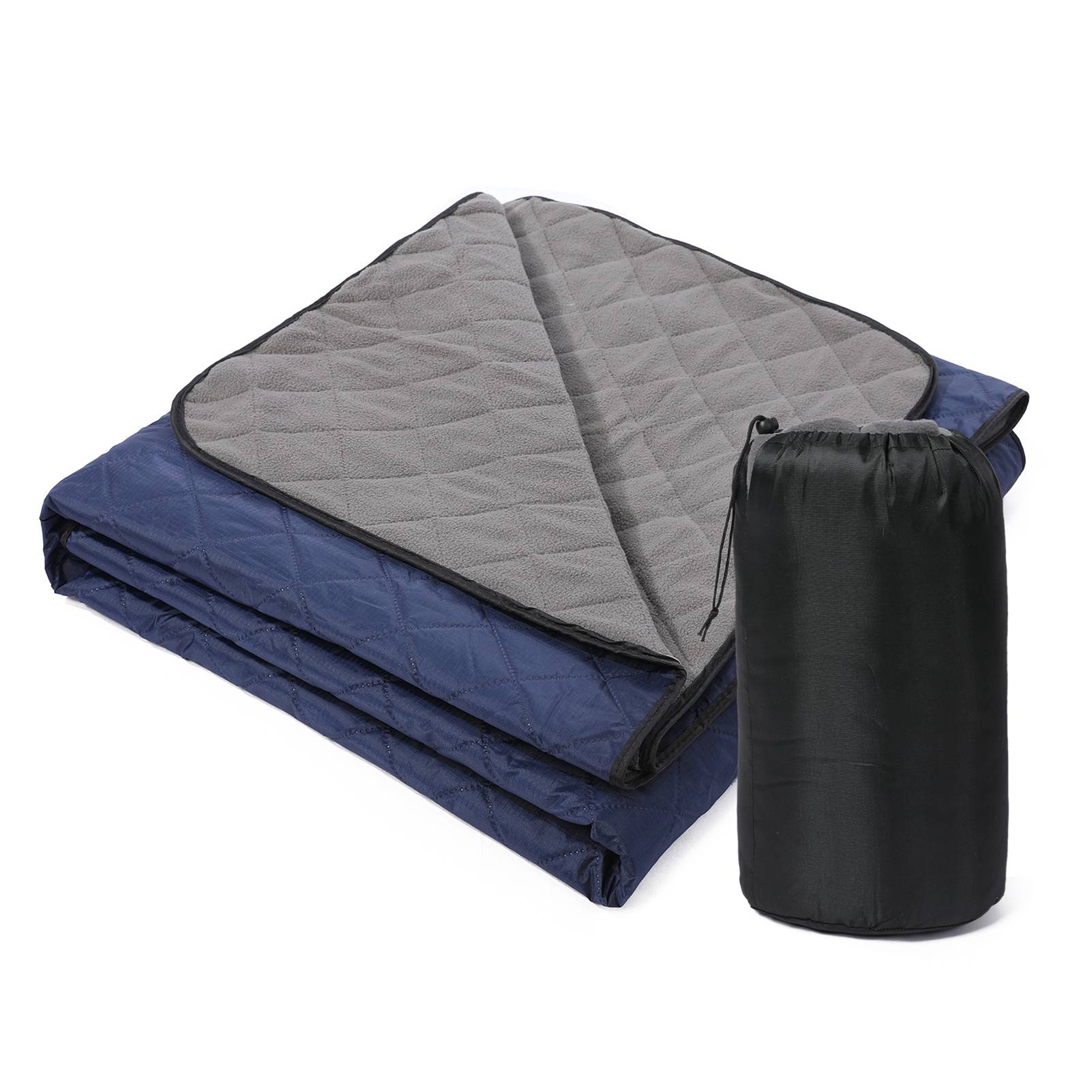 Outdoor Camping Quilt - Campingdecke, wasserabweisende, gesteppte Fleece-Stadiondecke für Outdoor-Camping,