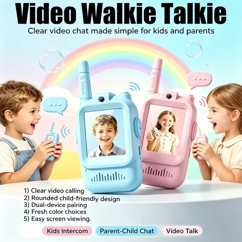 Outdoor Camping Videos - NEUE Kinder-Video-Walkie-Talkies 2er-Pack Wiederaufladbare Gegensprechanlage mit