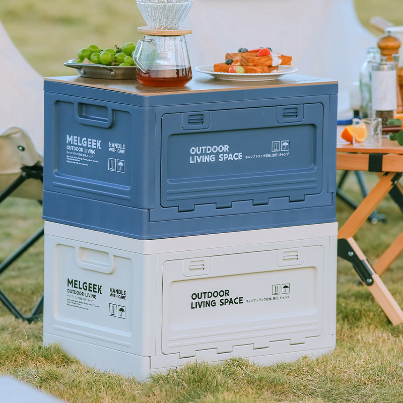 Outdoor Camping Storage Box - Outdoor-Camping Faltbare Plastik-Aufbewahrungsbox mit Großer Kapazität,