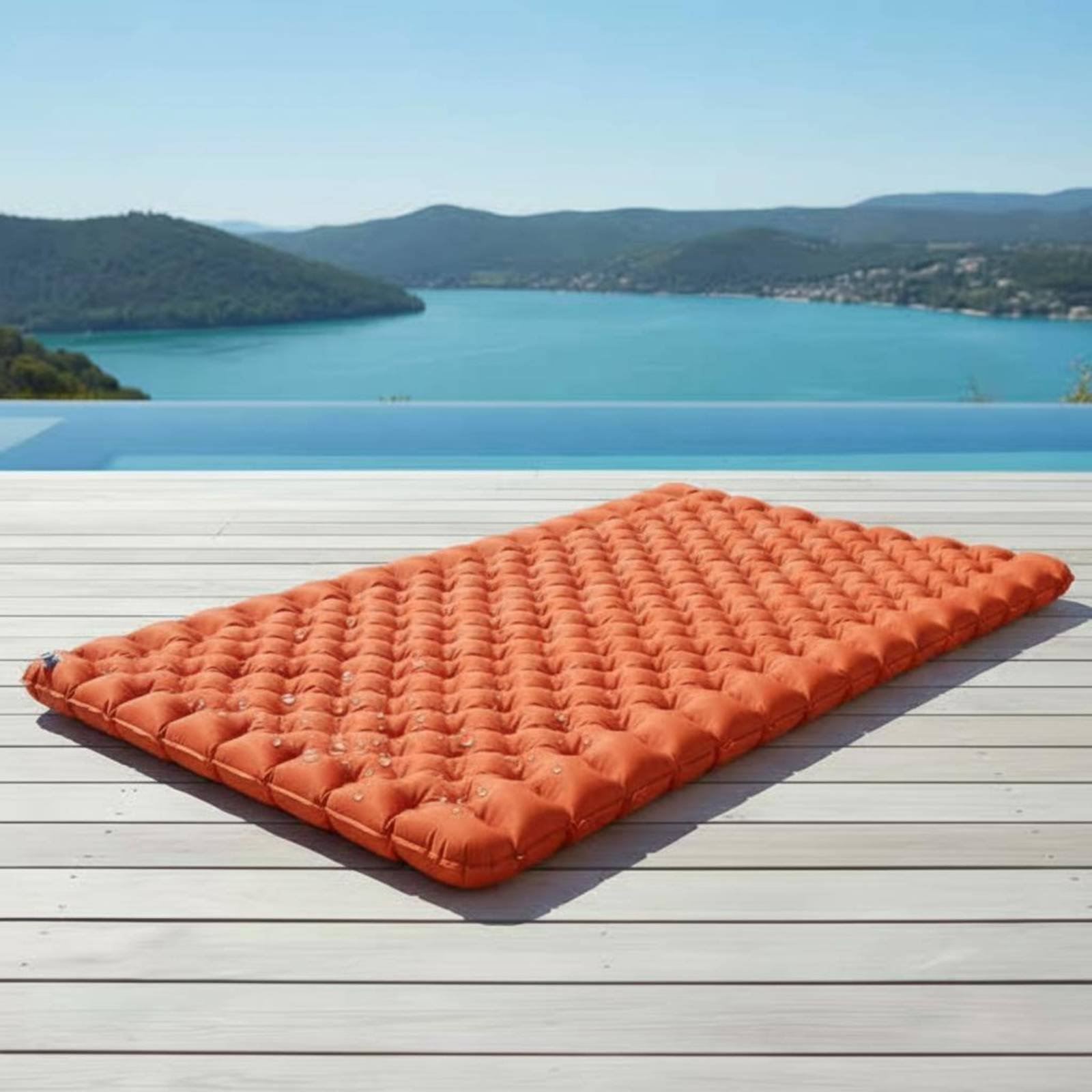 Outdoor Camping Quilt - Aufblasbare Campingmatte Nylon TPU Aufblasbare Schlafmatte