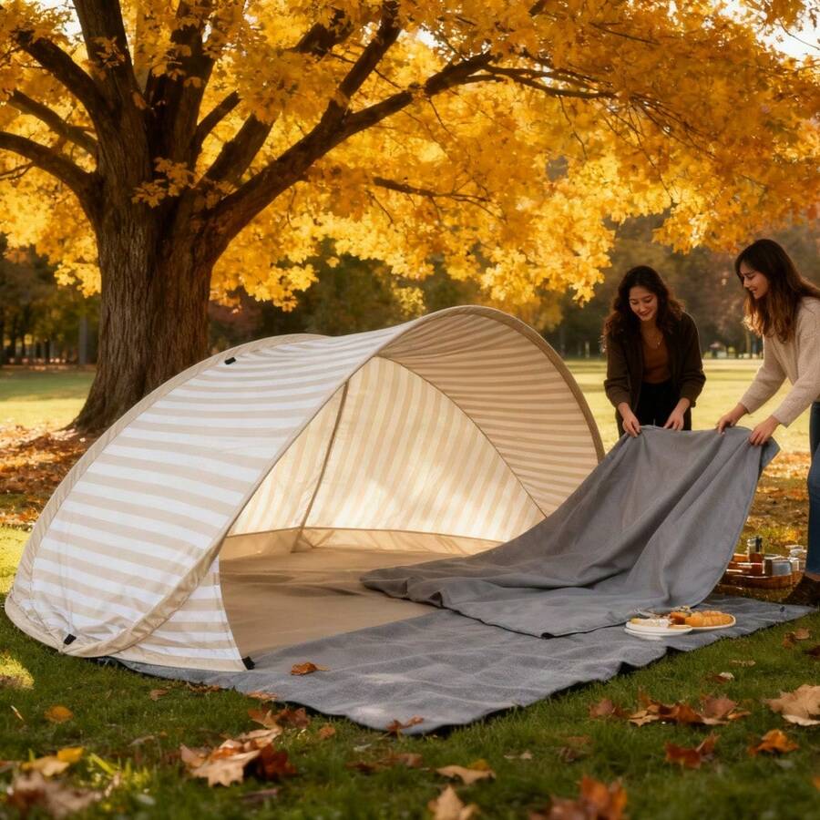 Outdoor Camping Automatic Quick Opening Tent - 2-Sekunden-Pop-Up-Strandzelt für 2 Personen! Kein Zusammenbau