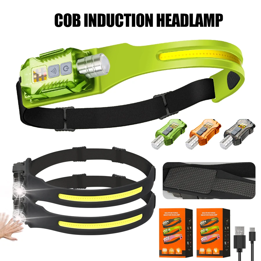 Outdoor Camping Lights - Leistungsstarke LED-Stirnlampe, tragbare wiederaufladbare Kopf-Taschenlampe mit