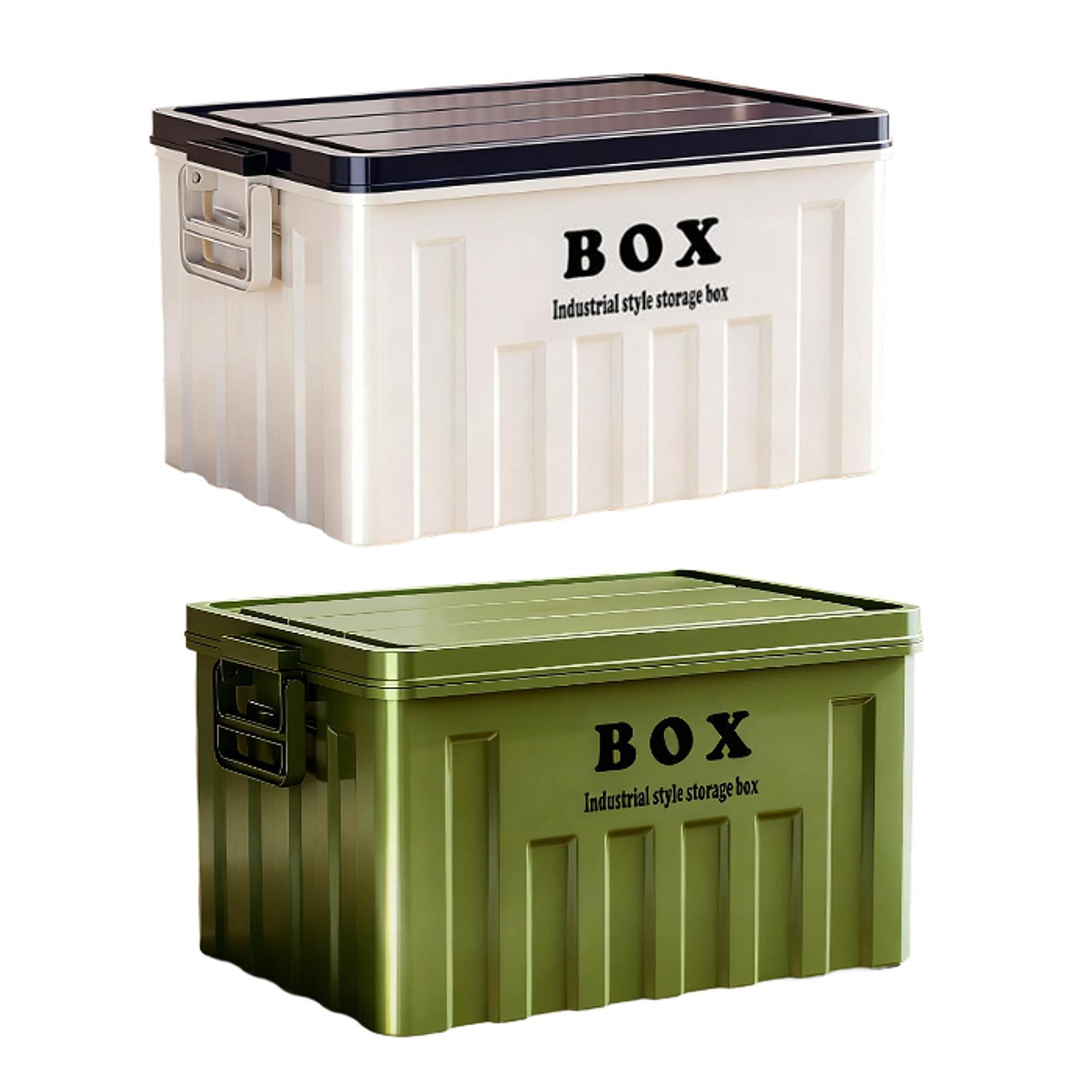 Outdoor Camping Storage Box - Großer Kunststoff-Aufbewahrungsbehälter mit Deckel Stapelbare Aufbewahrungsbox