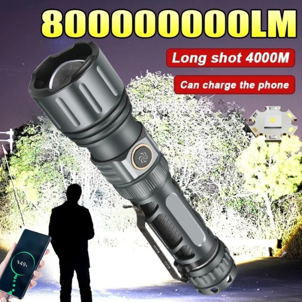 Outdoor Camping Lights - Superhelle Taschenlampe Tragbare Wiederaufladbare LED-Lampe Taktische