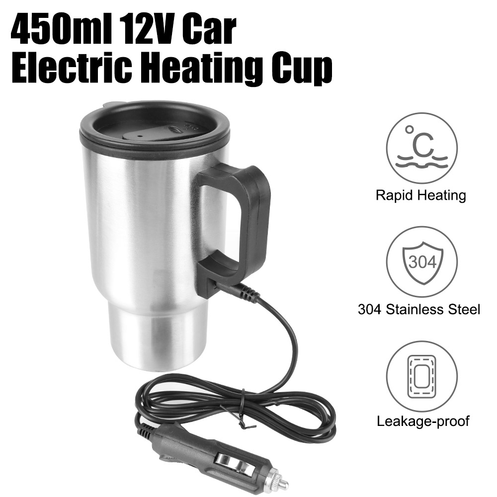 Outdoor Camping Kettle - 12v 450ml elektrische Heizung Auto Wasserkocher