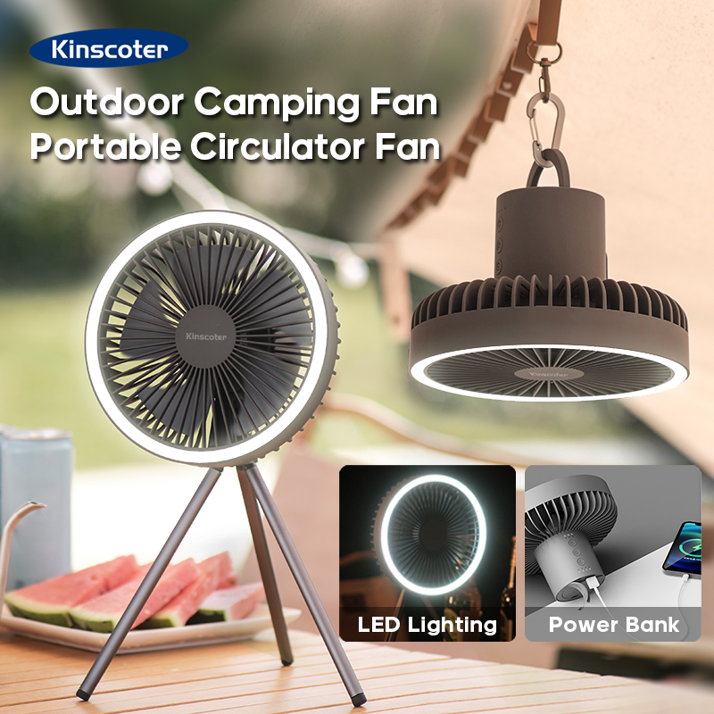 Outdoor Camping Misting Fan - 10000 mAh 4000 mAh Camping-Ventilator, wiederaufladbar,