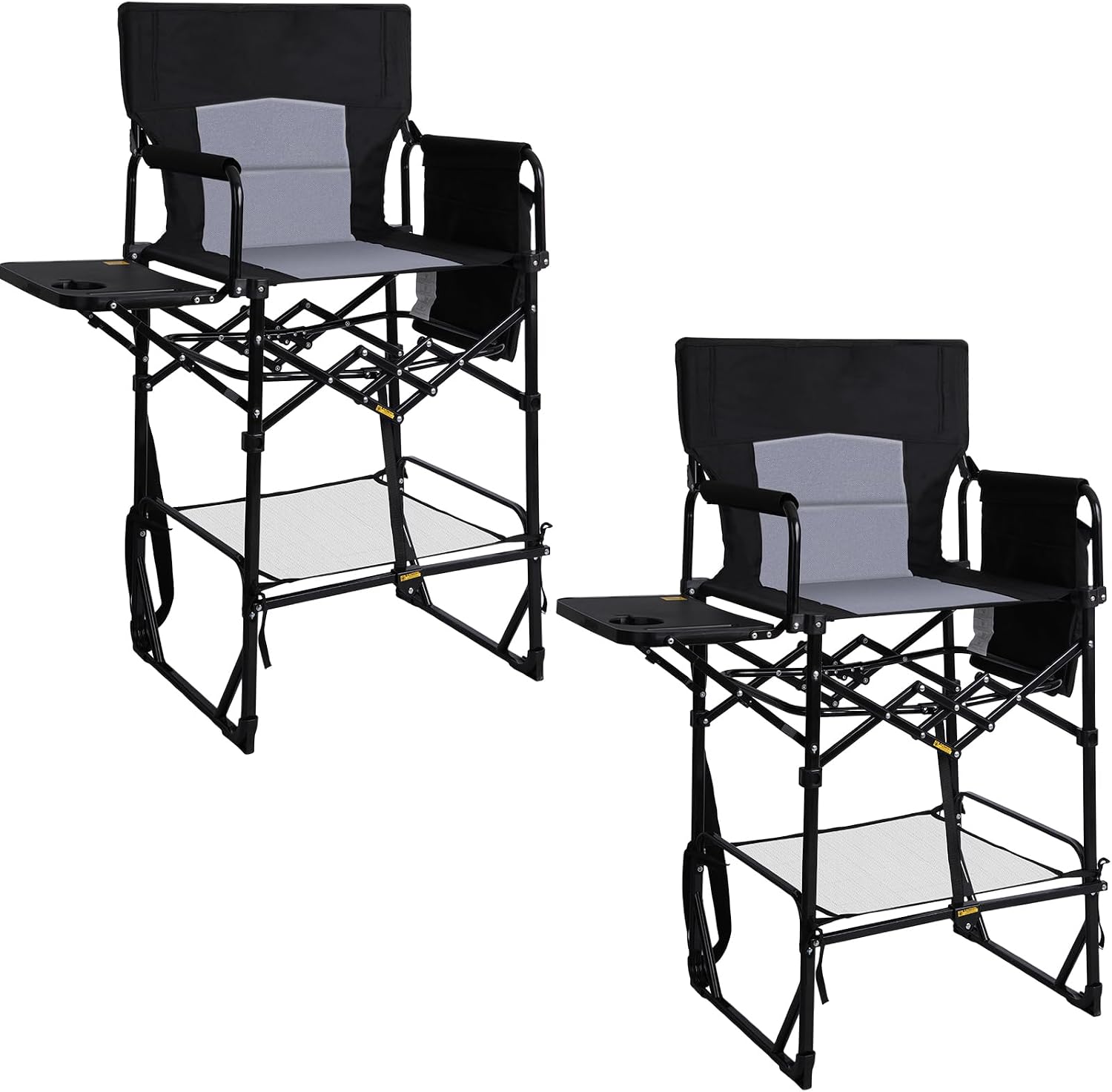 Folding Chair - 2er-Pack Extra Hohe Klappbare Camping-Regiestühle mit