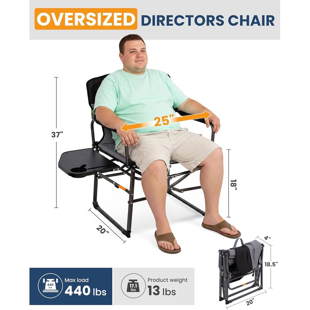 Übergroßer Camping-Regiestuhl  – Folding Chair Bewertung und Preis