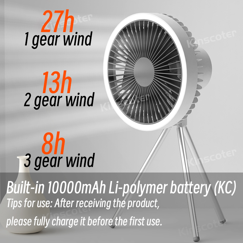 10000 mAh 4000 mAh Camping-Ven – Outdoor Camping Misting Fan Bewertung und Preis