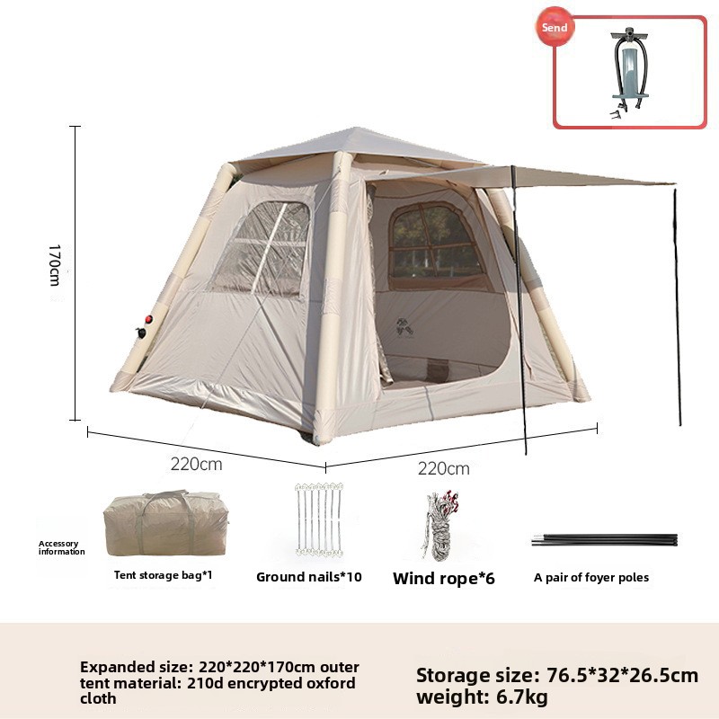 5 ㎡   Luxuriöses Outdoor-Luftz – Outdoor Camping Automatic Quick Opening Tent Bewertung und Preis