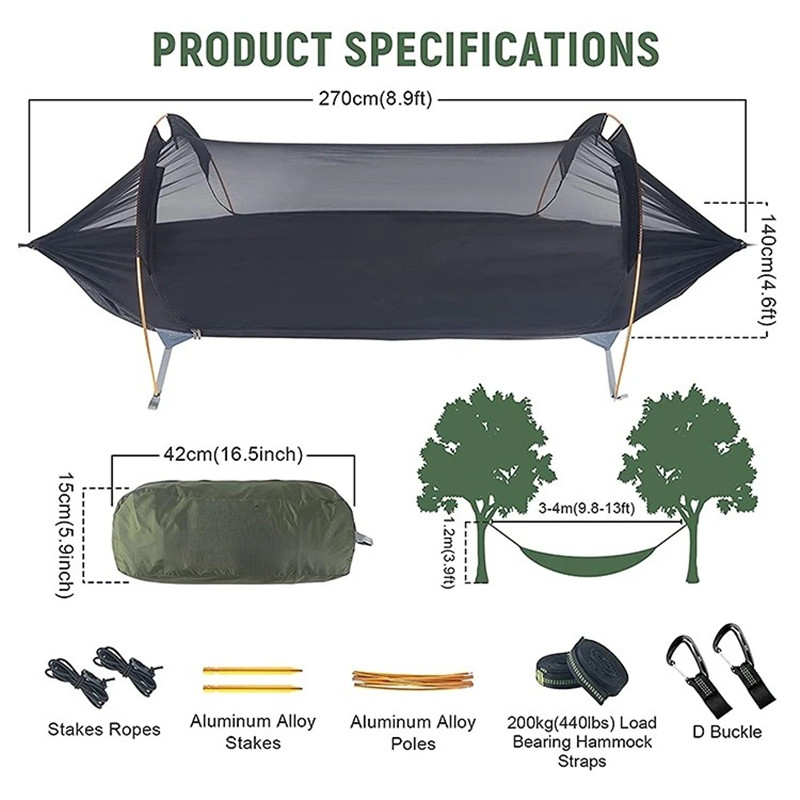 3-in-1 Tunnel-Moskitonetz-Häng – Outdoor Camping Solo Bewertung und Preis