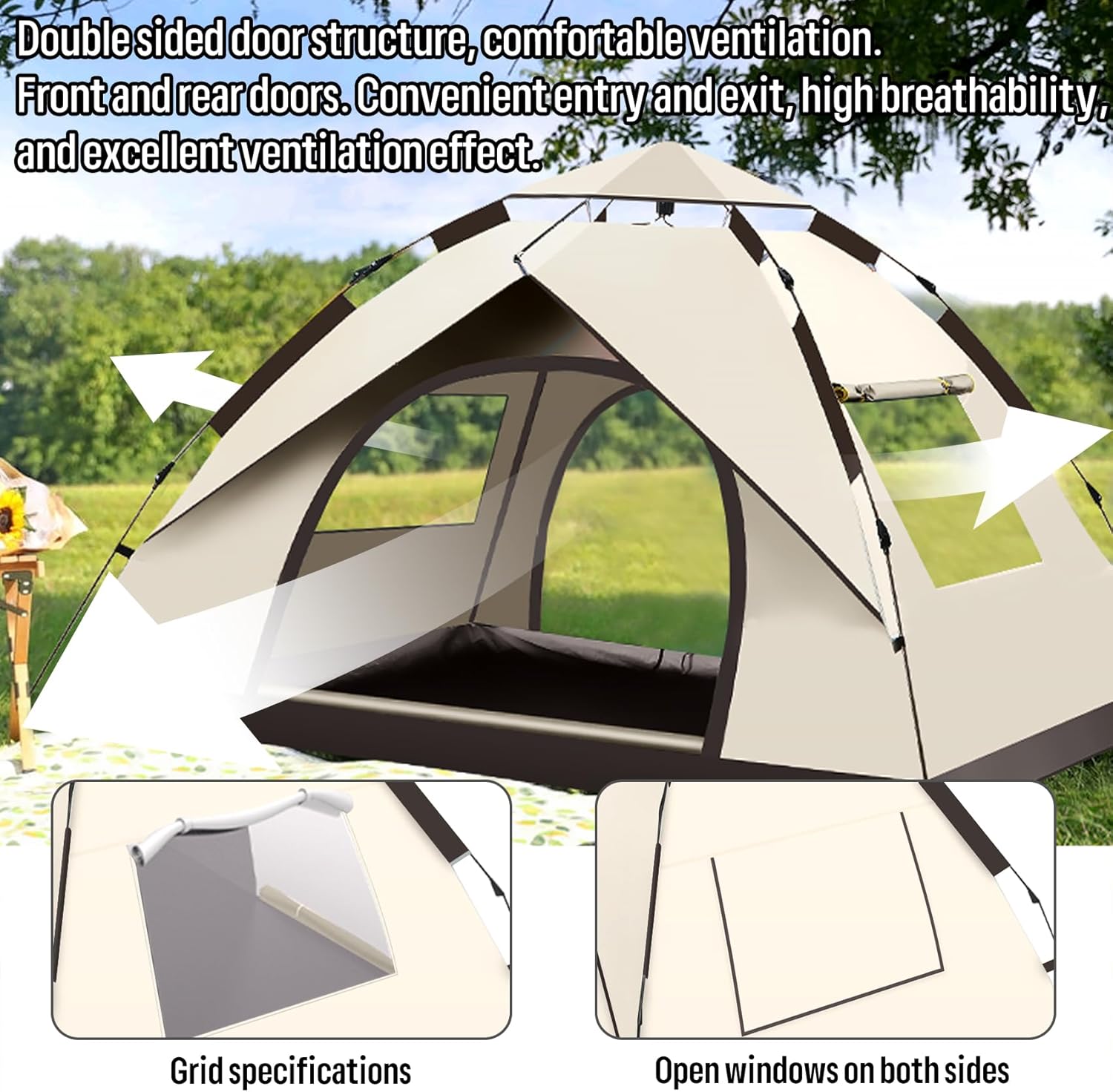 3-4 Personen Wasserdichtes Cam – Outdoor Camping Automatic Quick Opening Tent Bewertung und Preis