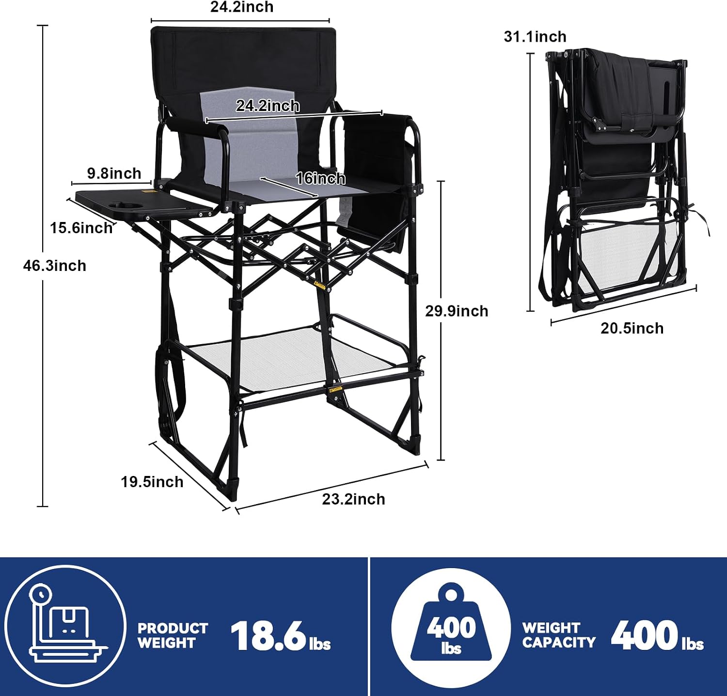 2er-Pack Extra Hohe Klappbare  – Folding Chair Bewertung und Preis